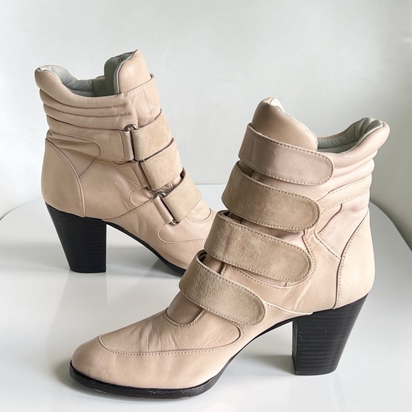 Plomo Tan Soft Taupe Leather Shooties Booties Rare Size 8 - 8.5 /  EU 39 - Picture 8 of 15